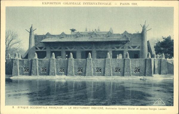 Exposition Coloniale Paris 1931 Afrique occidentale francaise Restauran