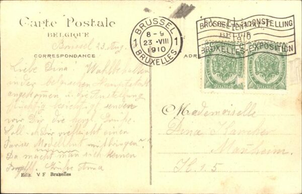 Exposition Universelle Bruxelles 1910 Quadrige Entree Principale – Bild 2