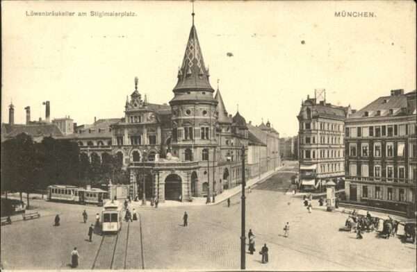 Ausstellung Bayr Landes Muenchen 1908 München Löwenbräukeller Stiglmalerplatz