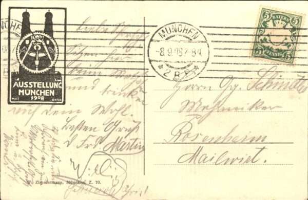Ausstellung Bayr Landes Muenchen 1908 München Löwenbräukeller Stiglmalerplatz – Bild 2