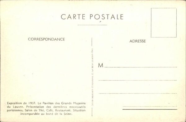 Exposition Internationale Paris 1937 Pavillon des Grands Magasins du Louvre – Bild 2