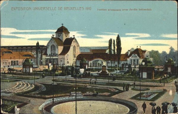 Exposition Universelle Bruxelles 1910 Section allemande Jardin hollandais