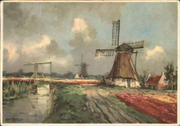 Windmuehle Amsterdam Künstlerkarte