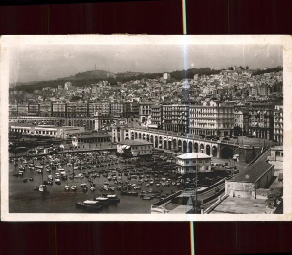 Alger Algerien Vue generale Hafen Boot