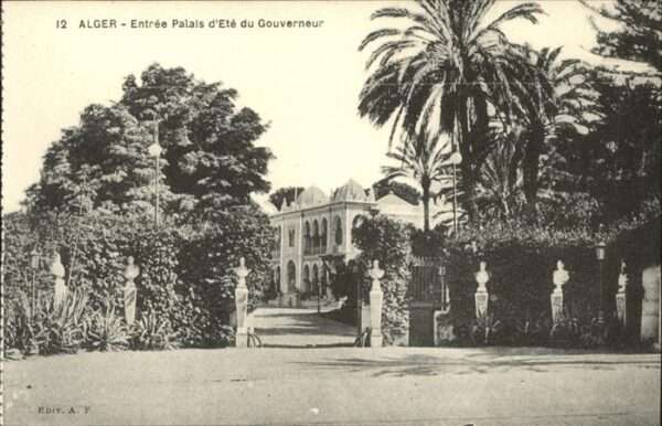 Alger Algerien Entree Palais d Ete du Gouverneur