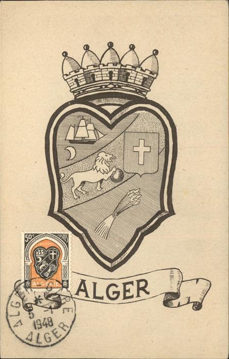 Alger Algerien Wappen mit Stempel
