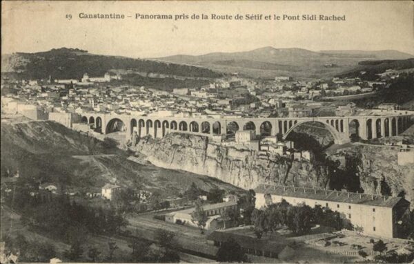 Constantine Algerien Panorama pris de la Route de Setif et P