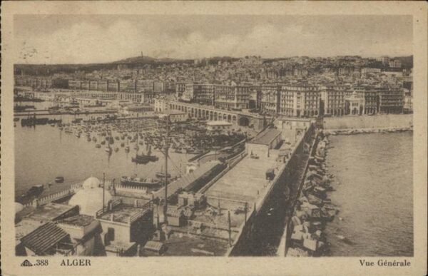 Alger Algerien Vue generale Hafen Boote