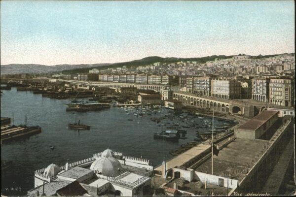 Alger Algerien Vue generale Hafen Boote