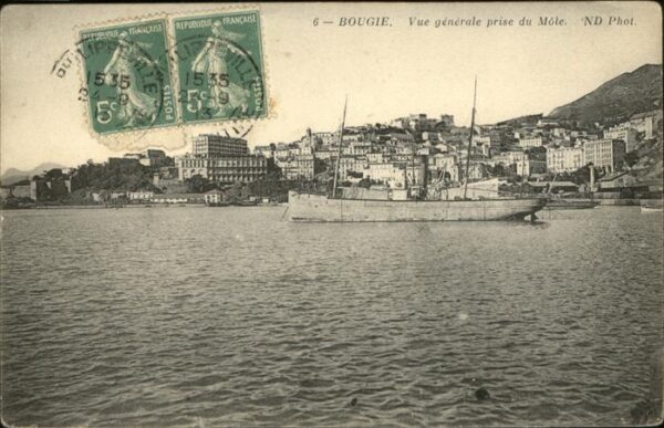 Bougie Bejaia Algeria Vue generale prise du Mole Boot