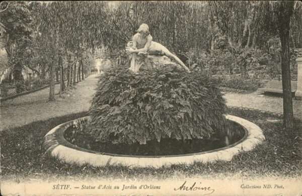 Setif Statue d Acis au Jardin d Orleans