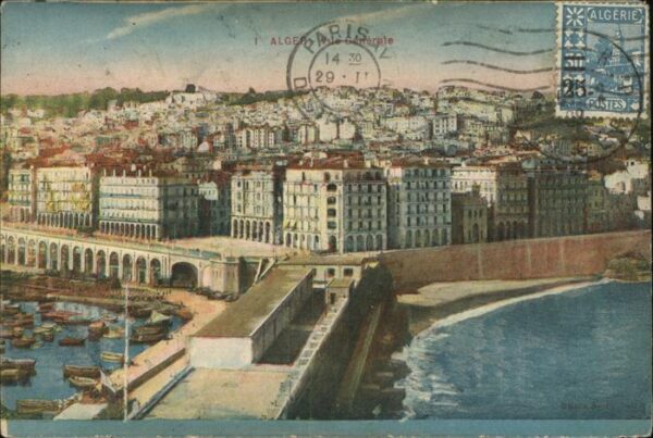 Alger Algerien Vue generale Hafen Boote