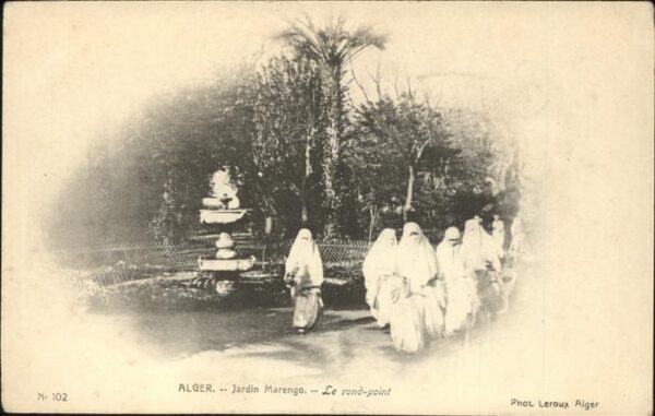 Alger Algerien Jardin Marengo le rond_point Brunnen