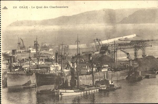 Oran Algerie Le Quai des Charbonniers Kohle_Schiffe