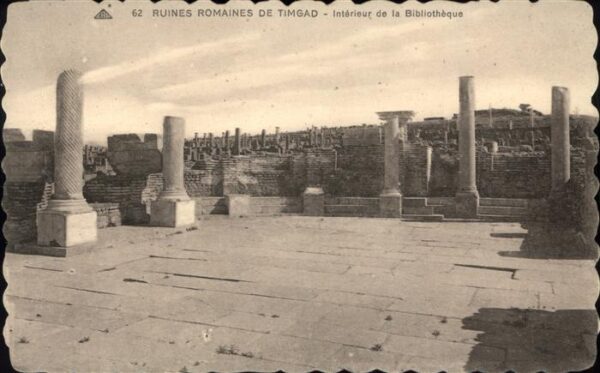 Timgad Ruines Romaines Interieur de la Bibliot