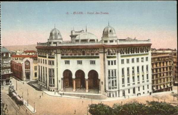 Alger Algerien Hotel des Postes Strassenbahn
