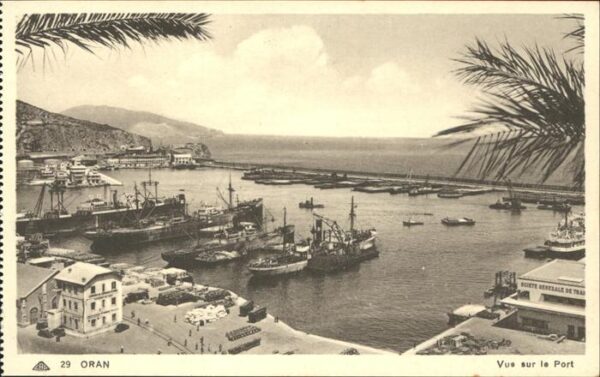 Oran Algerie Vue sur le Port Hafen Schiffe
