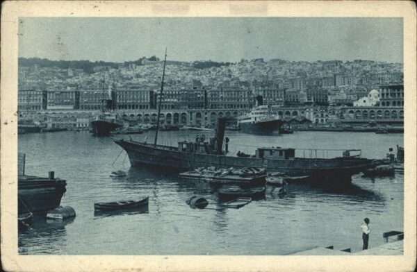 Alger Algerien Vue generale Hafen Schiff