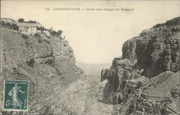 Constantine Algerien Sortie des Gorges du Rhummel Schlucht