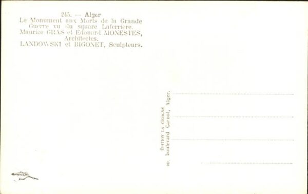 Alger Algerien Le Monument aux Morts Denkmal – Bild 2