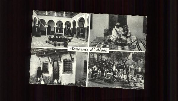 Alger Algerien Cour interieure de Maison Mauresque Cim