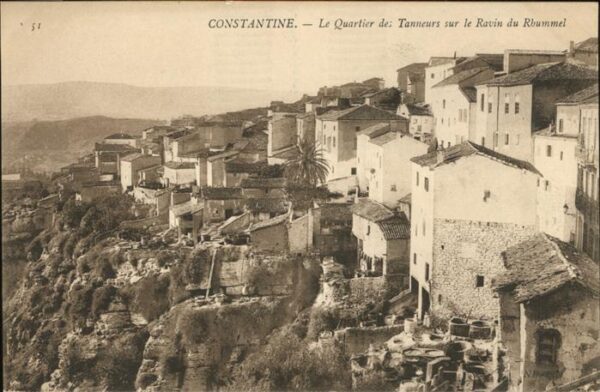 Constantine Algerien Quartier des Tanneurs sur le Ravin du R