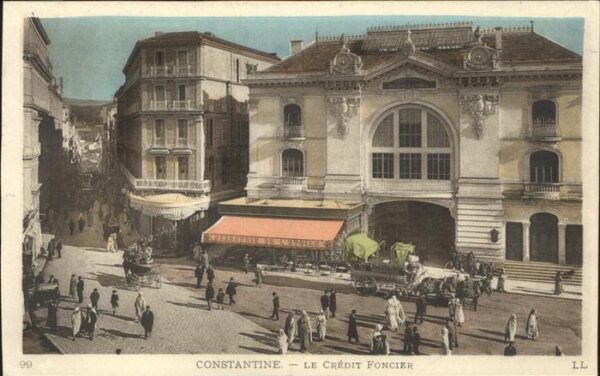 Constantine Algerien Le Credit Foncier Pferdekutsche
