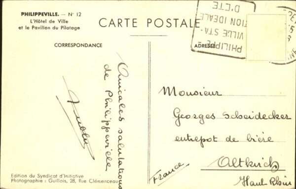 Philippeville Algerien Hotel de Ville et le Pavillon du Pilota – Bild 2