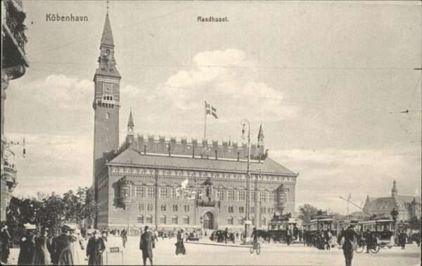 Kopenhagen Raadhuset Rathaus Pferdekutsche