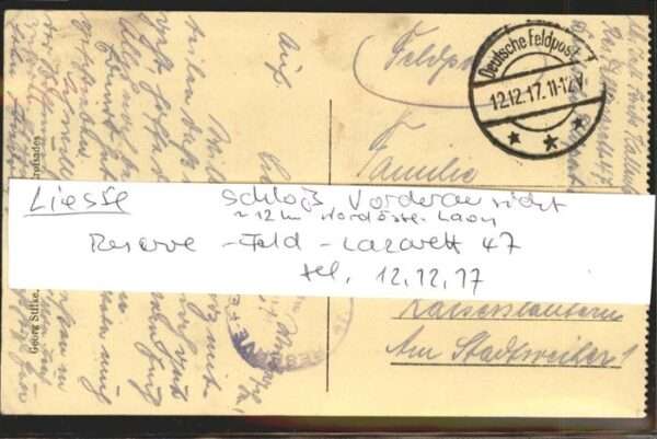 Liesse-Notre-Dame Schloss Feldpost – Bild 2