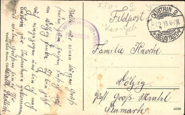 Cuestrin Ostbrandenburg Kaserne d. Inf._Regt. 48 Cüstrin_Neusta – Bild 2