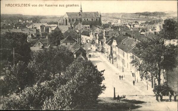 Hadersleben Haderslev Blick von der Kaserne Kirche Feldpost