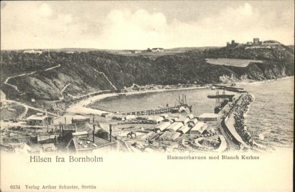 Bornholm Hilsen fra Bornholm Hammerhavnen med Bl