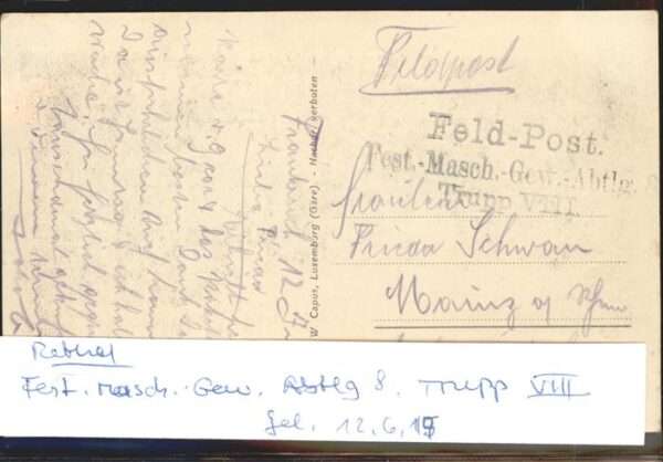 Rethel Ardennes Weltkrieg 1914 1915 Feldpost – Bild 2