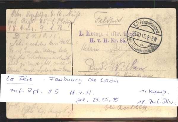 La Fere Aisne Faubourg de Laon Feldpost – Bild 2