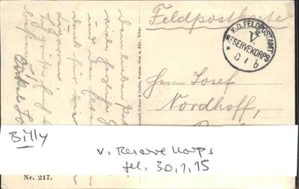 Billy-sur-Aisne Aufräumarbeiten Trümmer Feldpost – Bild 2