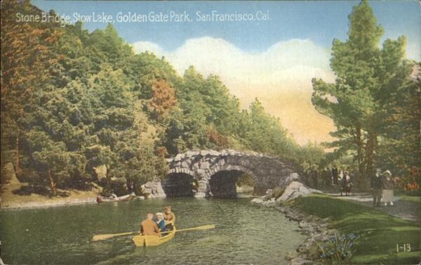 San Francisco California Stone Bridge Srow Lake