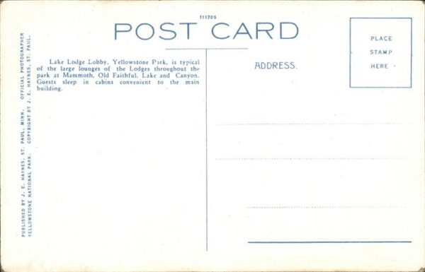 Yellowstone National Park Lake Lodge Lobby – Bild 2