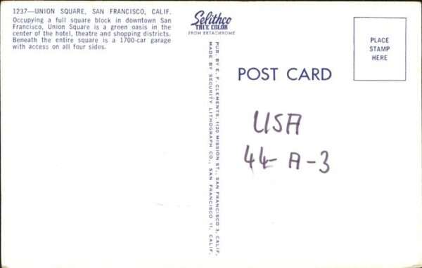 San Francisco California Union Square – Bild 2