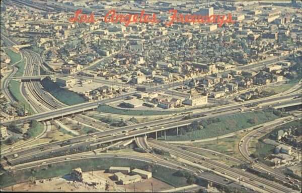 Los Angeles California Civic Center Freeway Interchange