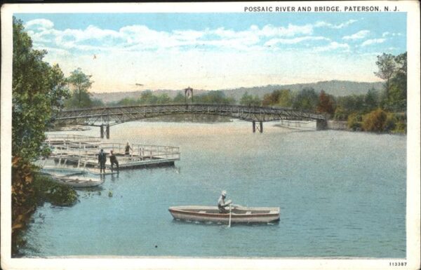 Paterson New Jersey Possaic River and Bridge