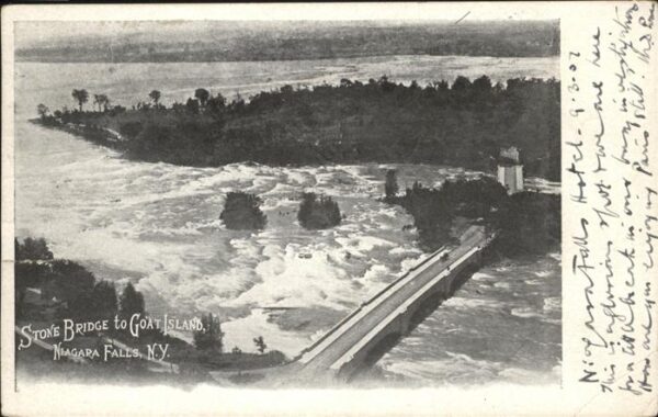 Niagara Falls New York Stone Bridge Goat Island