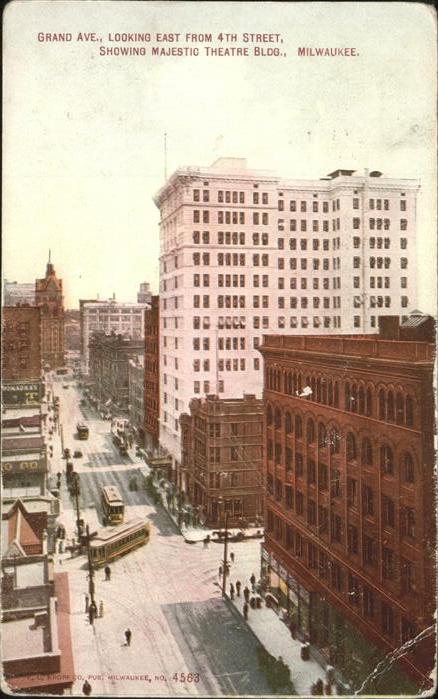 Milwaukee Wisconsin Grand Ave. Majestic Theatre Bldg.