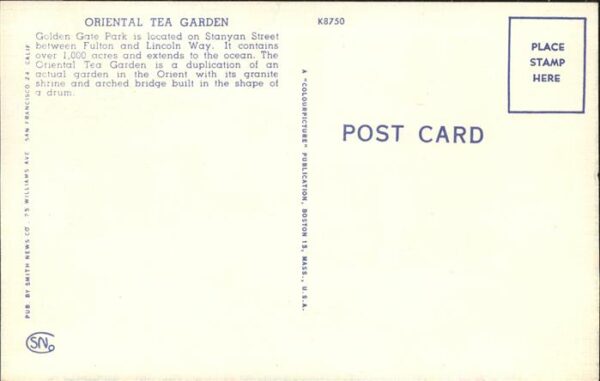 San Francisco California Oriental Tea Garden – Bild 2