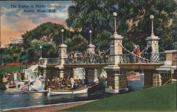 Boston Massachusetts The Bridge in Public Gardens
