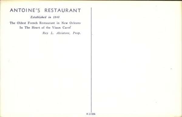 New Orleans Louisiana Antoine's Restaurant – Bild 2