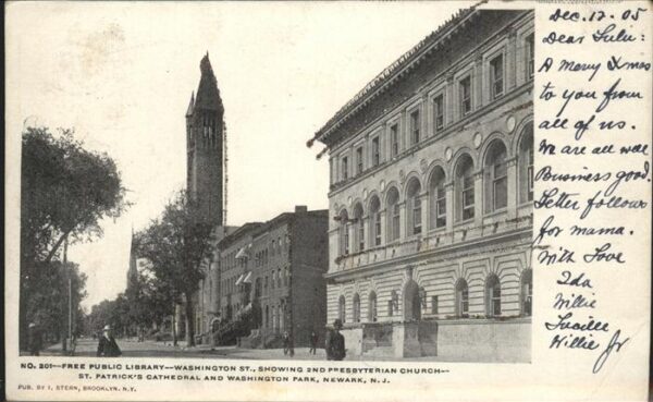 Newark New Jersey Free Public Library St. Patrick's Cathe