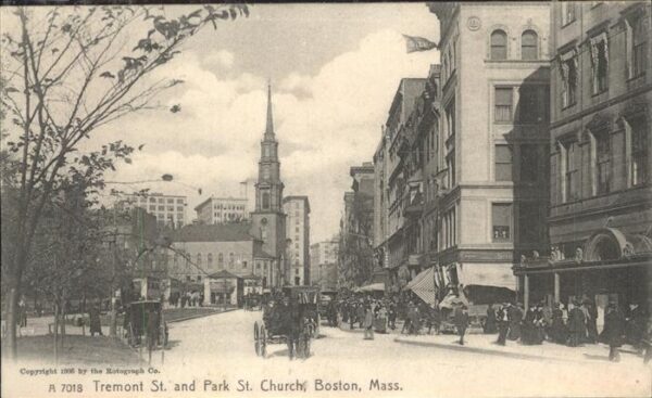 Boston Massachusetts Tremont St. Park St. Church