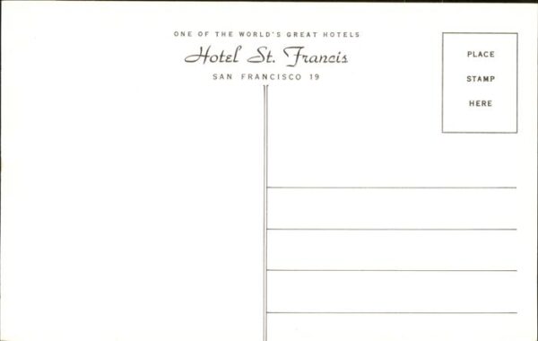 San Francisco California St. Francis Hotel – Bild 2