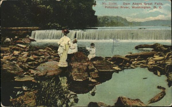 Washington DC Dam above Great Falls Potomac River